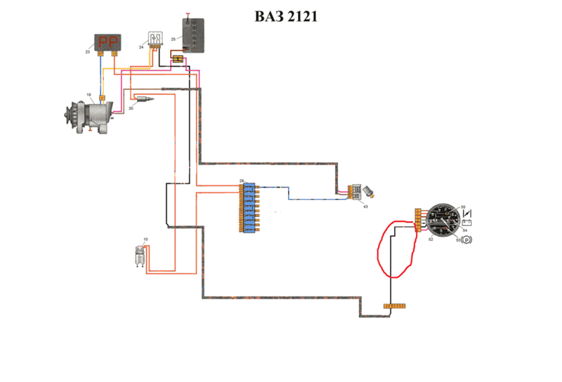 Проводка 2121 схема Ответы Mail.ru: Лапа заряда аккумулятора ваз 2121