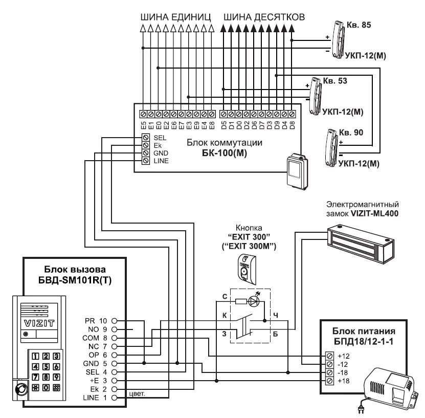 Проводка домофона схема Домофон: виды, схемы подключения инструкция по установке