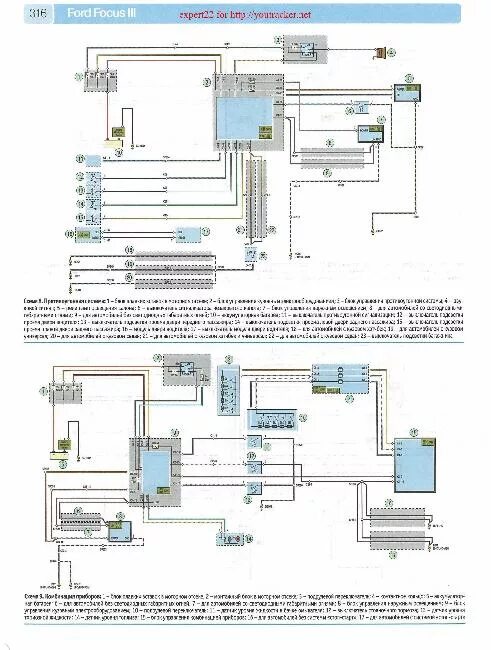Проводка форд фокус 3 схема Цветные схемы электрооборудования FORD FOCUS 3 " Схемы предохранителей, электрос