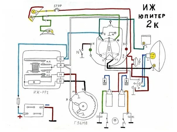 Проводка иж планета 6 вольт схема схемы проводок - Фотография 9 из 34 ВКонтакте