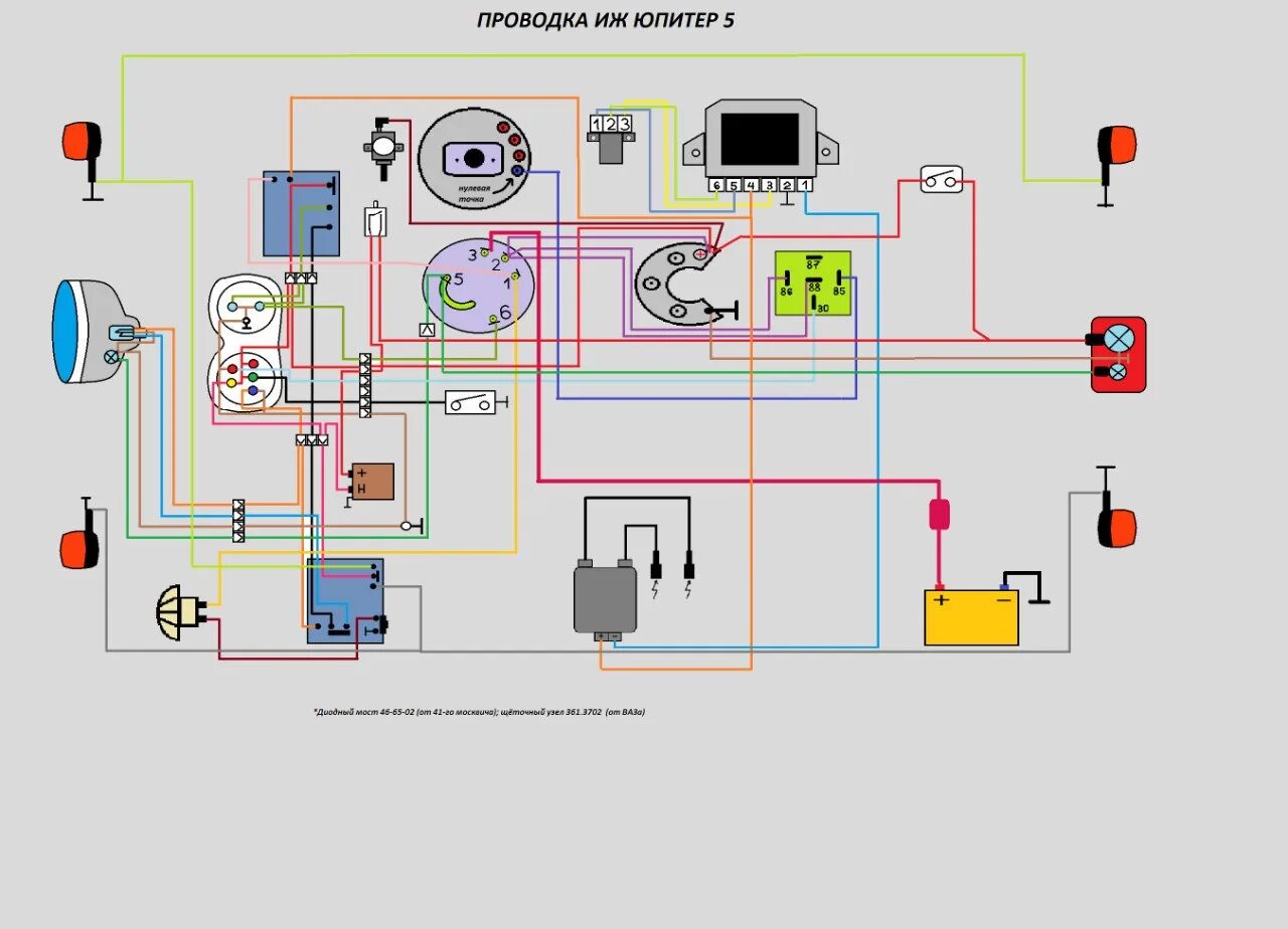 Проводка иж юпитер 5 схема подключения детальная Подключение зажигания иж планета 5: найдено 90 картинок