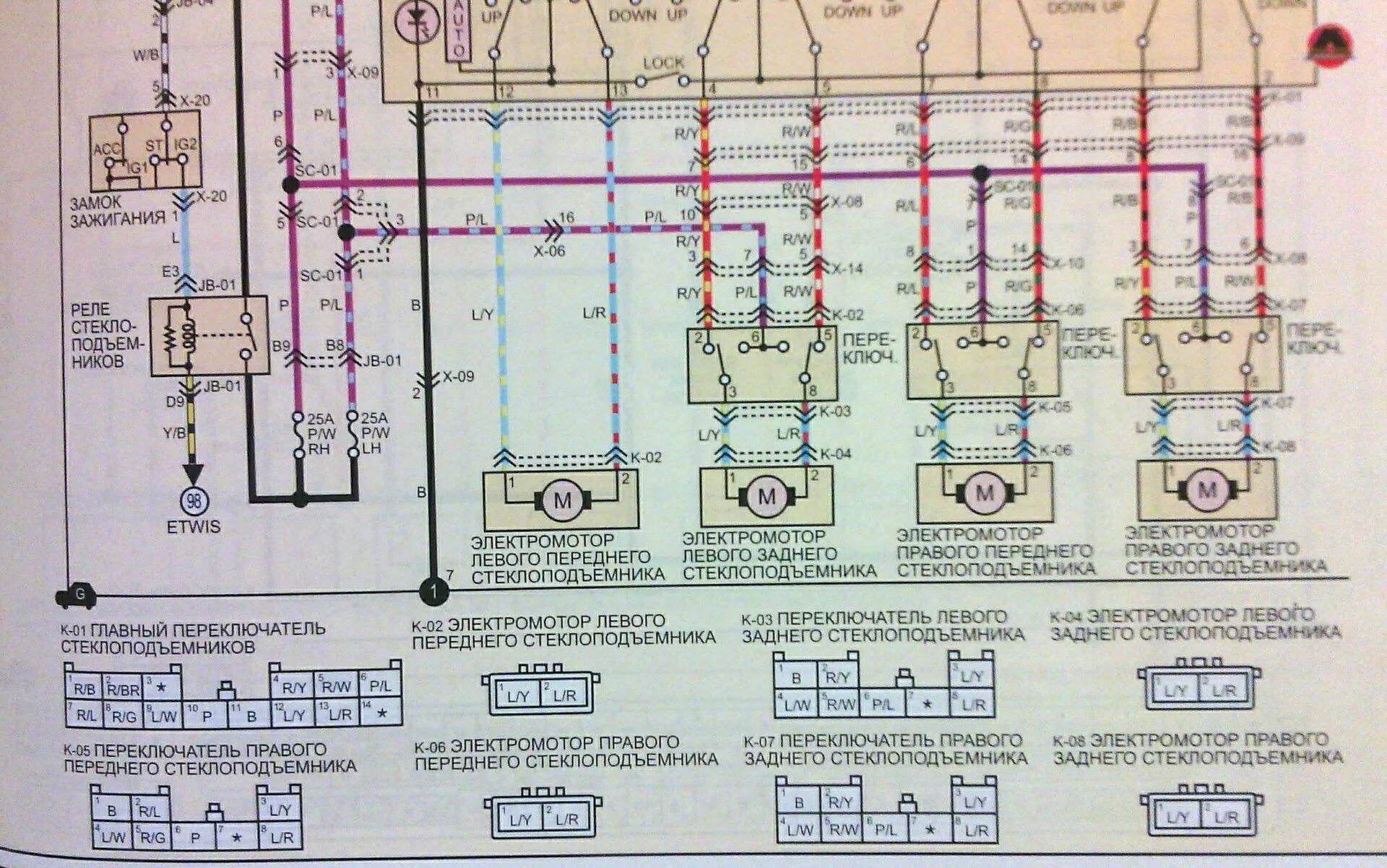 Проводка киа спектра схема Блок управления стеклоподьемников со Спектры на Шуму Часть 2 - KIA Shuma, 1,5 л,