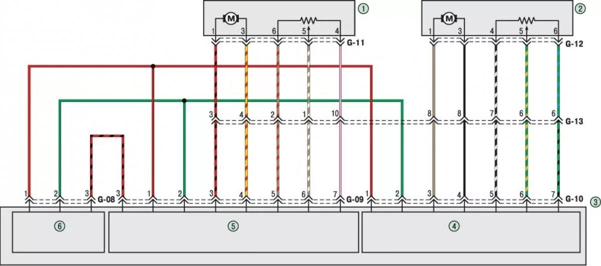 Проводка киа спектра схема Scheme 14b. Heating and air conditioning system (Kia Spectra 2000-2009: Electric