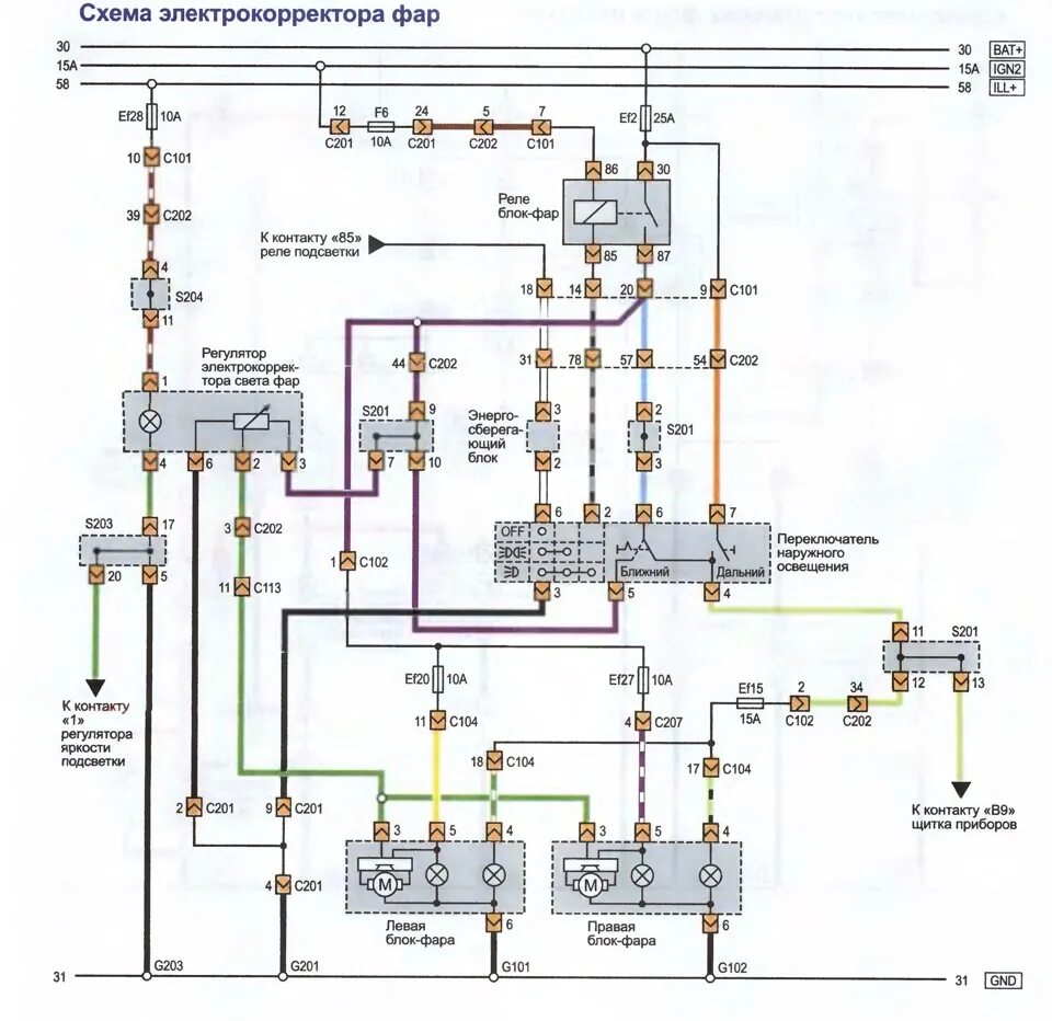 Проводка лачетти схема Установка корректора от Ланоса в линзовую фару сузуки Рено - Chevrolet Lacetti S