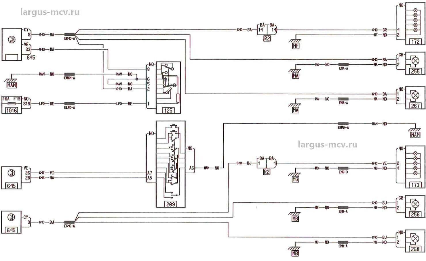 Проводка лада ларгус схема Электросхемы (схемы электрических цепей) Lada Largus / Лада Ларгус