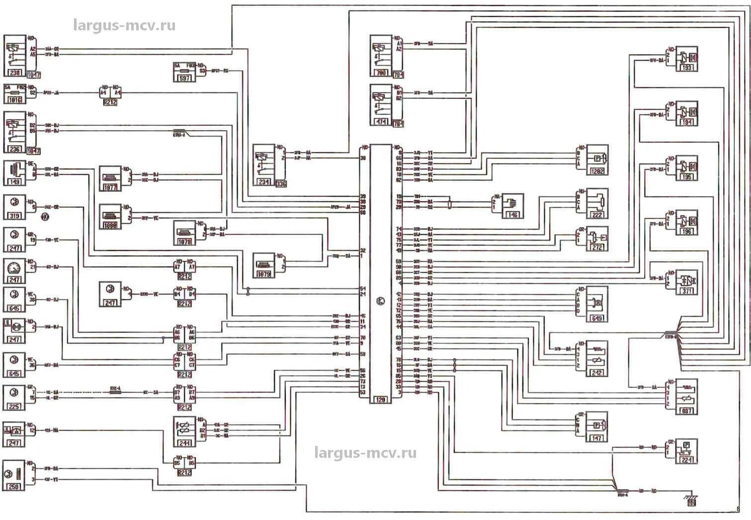 Проводка ларгус схема Электросхемы (схемы электрических цепей) Lada Largus / Лада Ларгус
