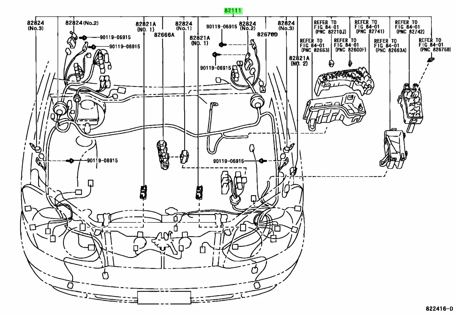 Проводка марк 2 100 схема Купить Toyota 821112V520 (82111-2V520) Wire, Engine Room Main. Цены, быстрая дос