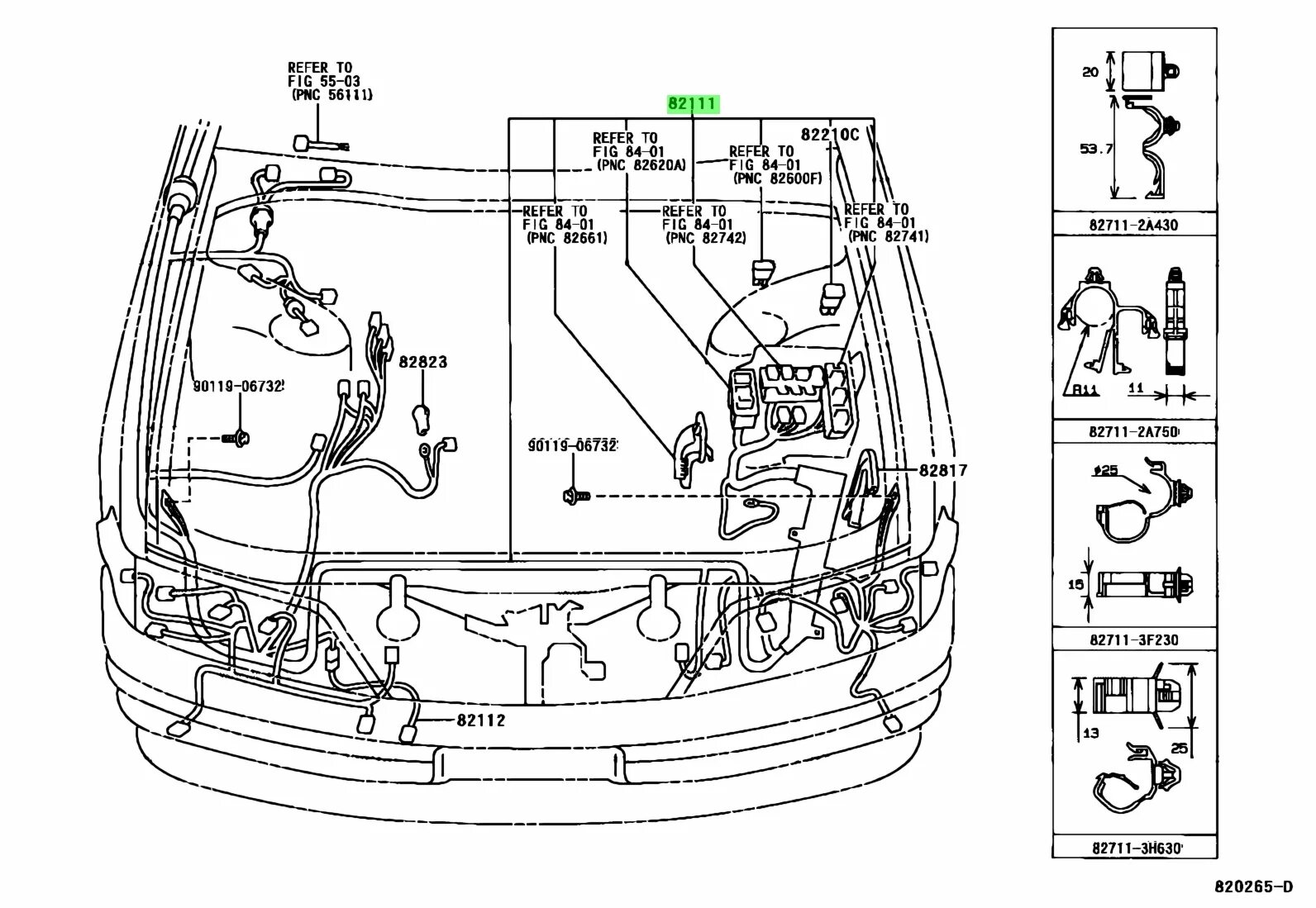 Проводка марк 2 100 схема Купить Toyota 821112C350 (82111-2C350) Wire, Engine Room Main. Цены, быстрая дос