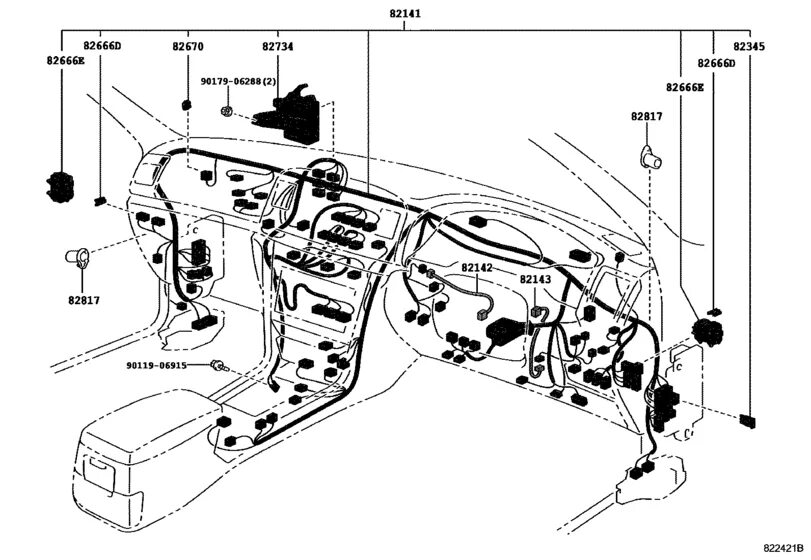 Проводка марк 2 100 схема Wiring & Clamp для Toyota MARK 2 GX115, год: 2002 - 2007. OEM запчасти - Мегазип