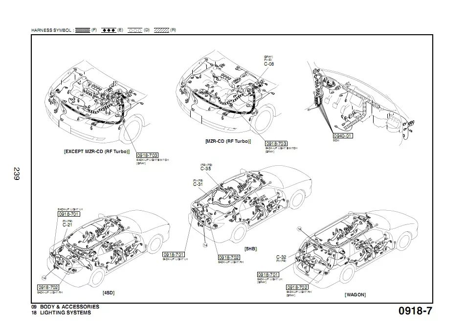 Проводка мазда 6 gg схема Mazda 6 (I-е поколение) Принципиальная схема Свет заднего хода Mazda 6 - Форум A