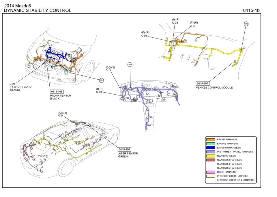 Проводка мазда 6 gg схема Адаптивный круиз MRCC. Установка. Часть 1 - Mazda 6 (3G) GJ, 2,5 л, 2014 года эл