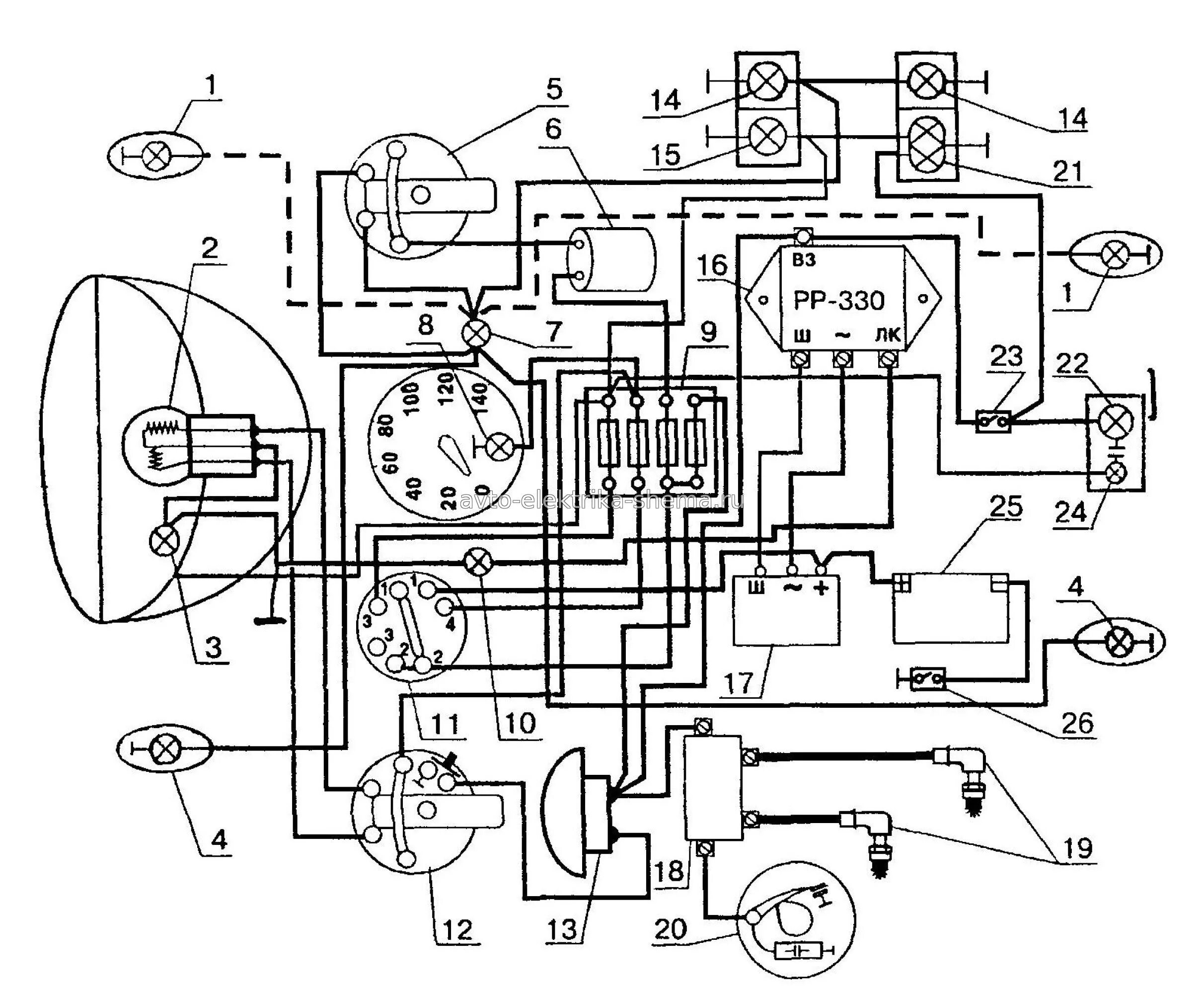 Проводка мотоцикла урал схема подключения 12 Схема электрооборудования мотоциклов Урал