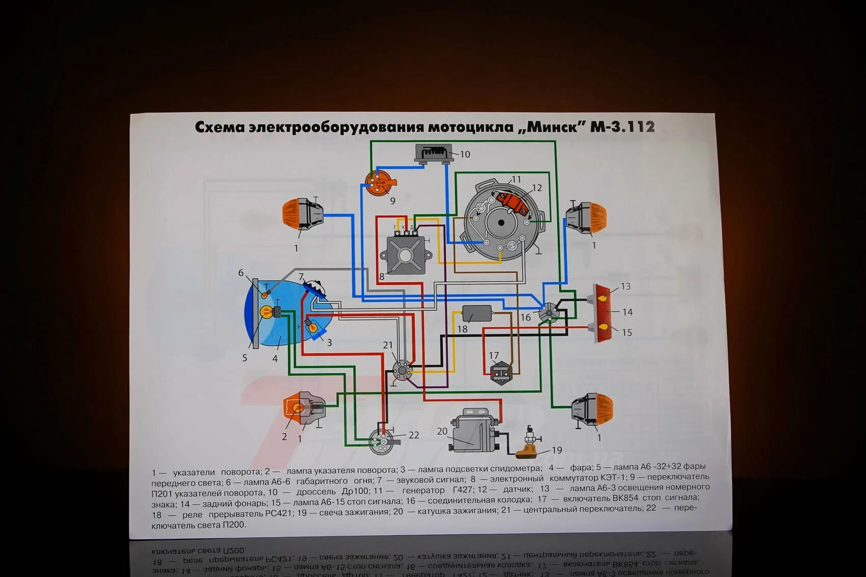 Проводка мотоцикла восход 3м схема Схема мотоцикл минск