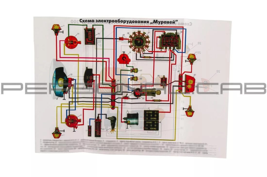 Проводка муравей схема подключения Купить Схема электрооборудования МУРАВЕЙ EVO в интернет-магазине Skuterband
