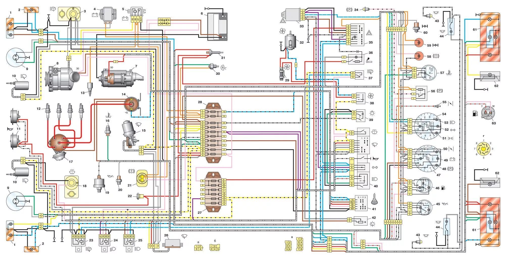 Проводка нива фото Niva Resource: Niva wiring schematic diagram Автомобиль, Система зажигания, Кату