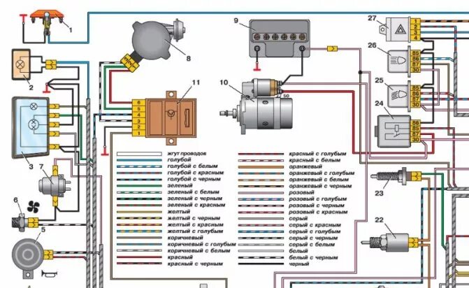 Проводка ока 11113 схема Картинки СХЕМА ВАЗ 1111 ОКА