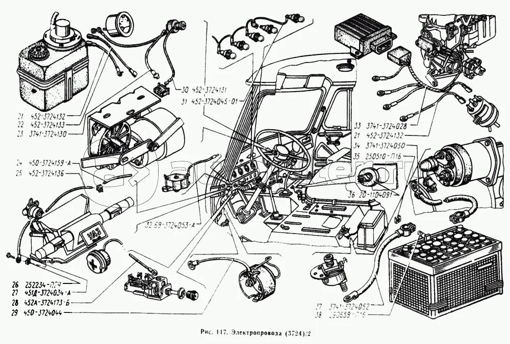Проводка уаз 3303 карбюратор схема Электропровода УАЗ-3303 - купить, цены в интернет-магазине Автопитер