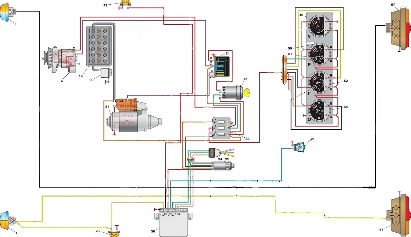 Проводка уаз 3303 старого образца схема подключения Как подключить генератор на уаз буханка 59 фото - KubZap.ru