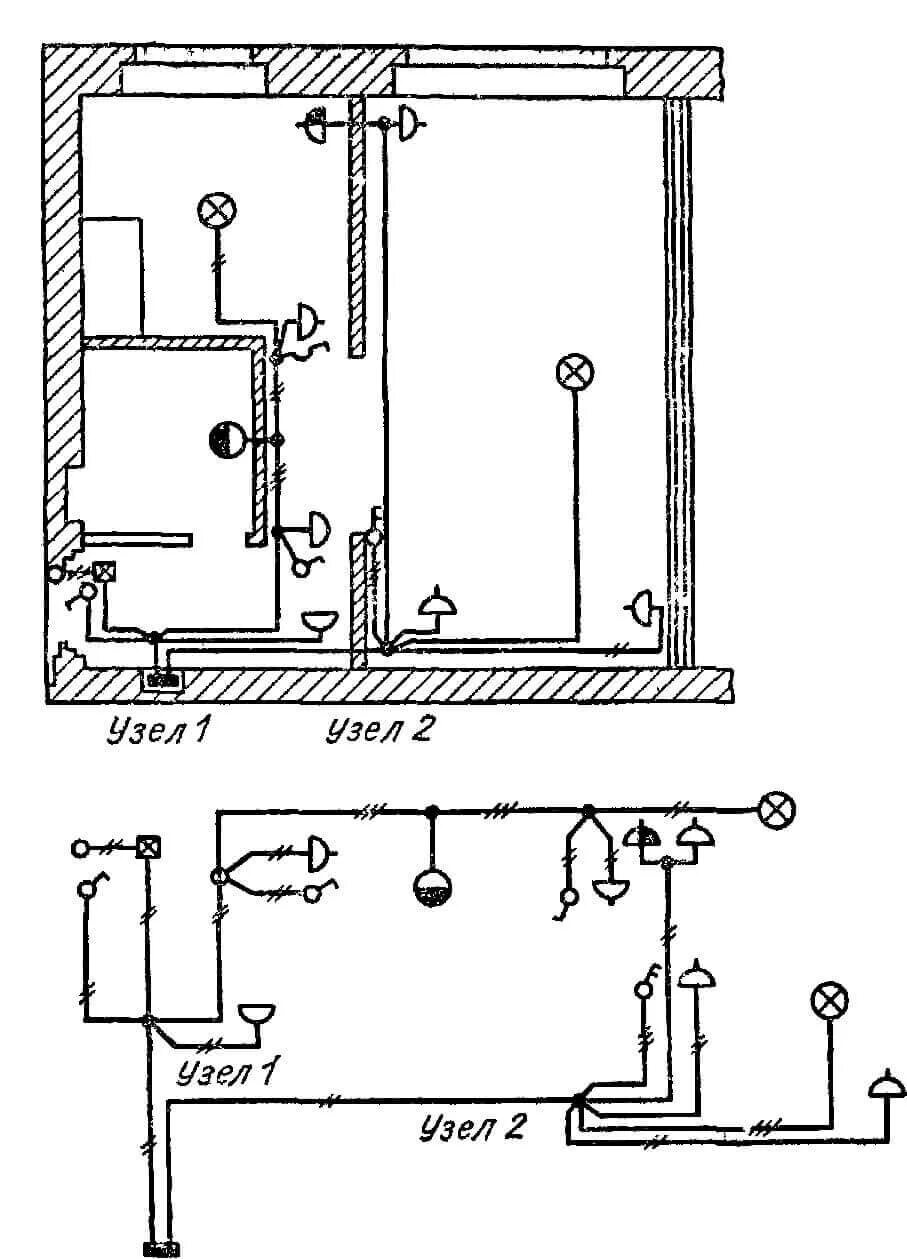 Проводка в хрущевке схема 2 Замена электропроводки в хрущевке своими руками