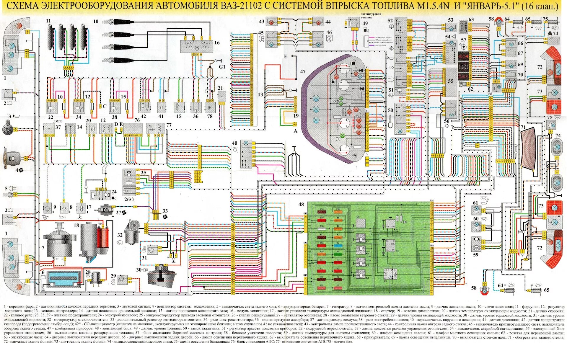 Проводка ваз 2110 16 клапанов схема Комбинация приборов ВАЗ-2110 "старого образца" - DRIVE2