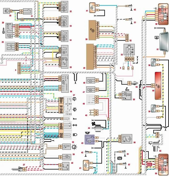 Проводка ваз 2114 схема с описанием Проводка ваз 2114 инжектор