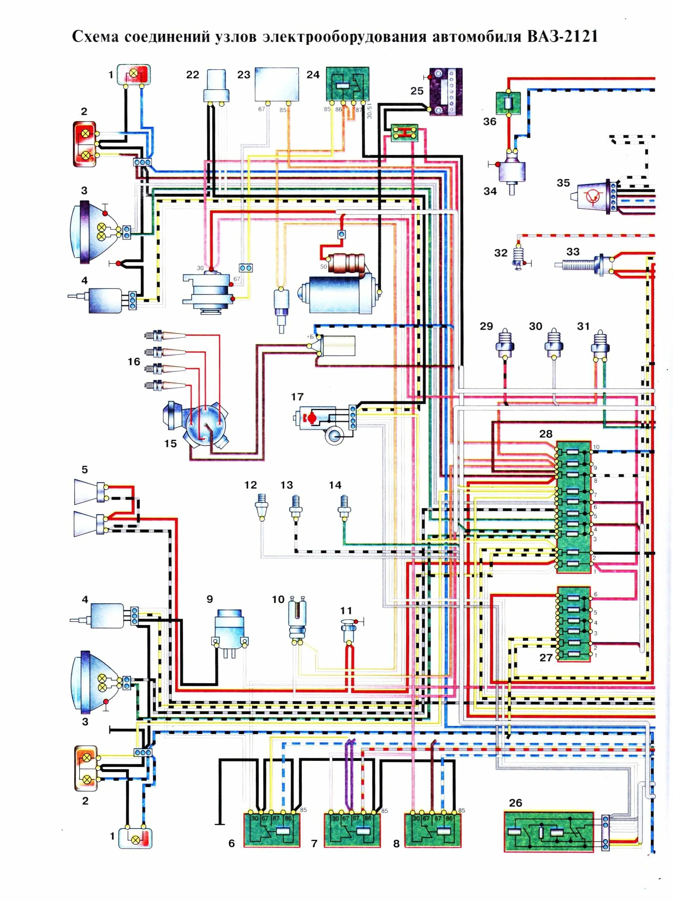 Проводка ваз нива схема Мануал по ремонту ВАЗ 2131 - купить автокнигу "ВАЗ 2131 / 21213 / 21214 / 2129 б