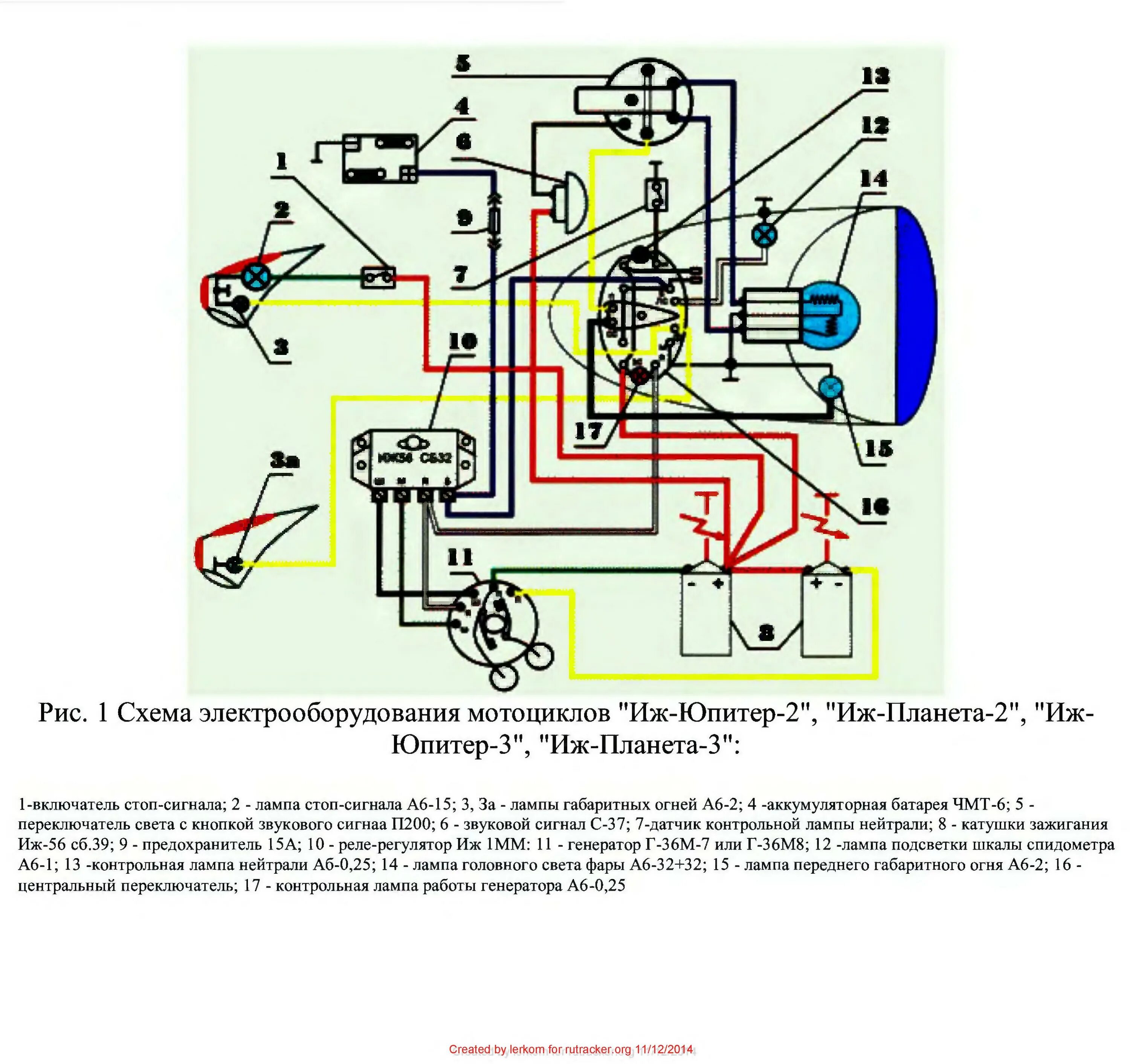 Проводка юпитер 3 6 вольт схема Схема проводки иж корнет - фото - АвтоМастер Инфо