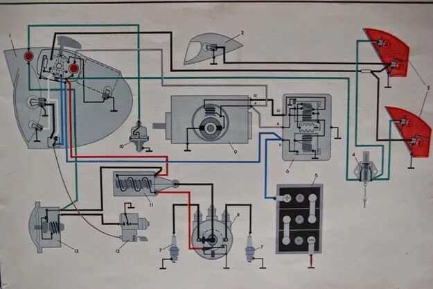 Проводка иж юпитер 2 - Иж Юпитер 2, 0,5 л, 1968 года электроника DRIVE2