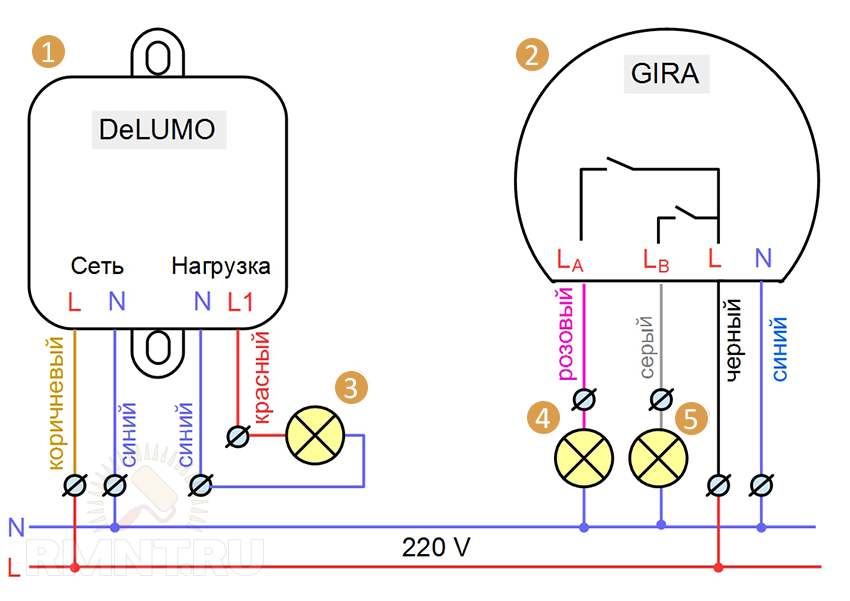 Проводной выключатель света схема подключения Управление освещением радиопультом: виды, схемы подключения Строительный портал 