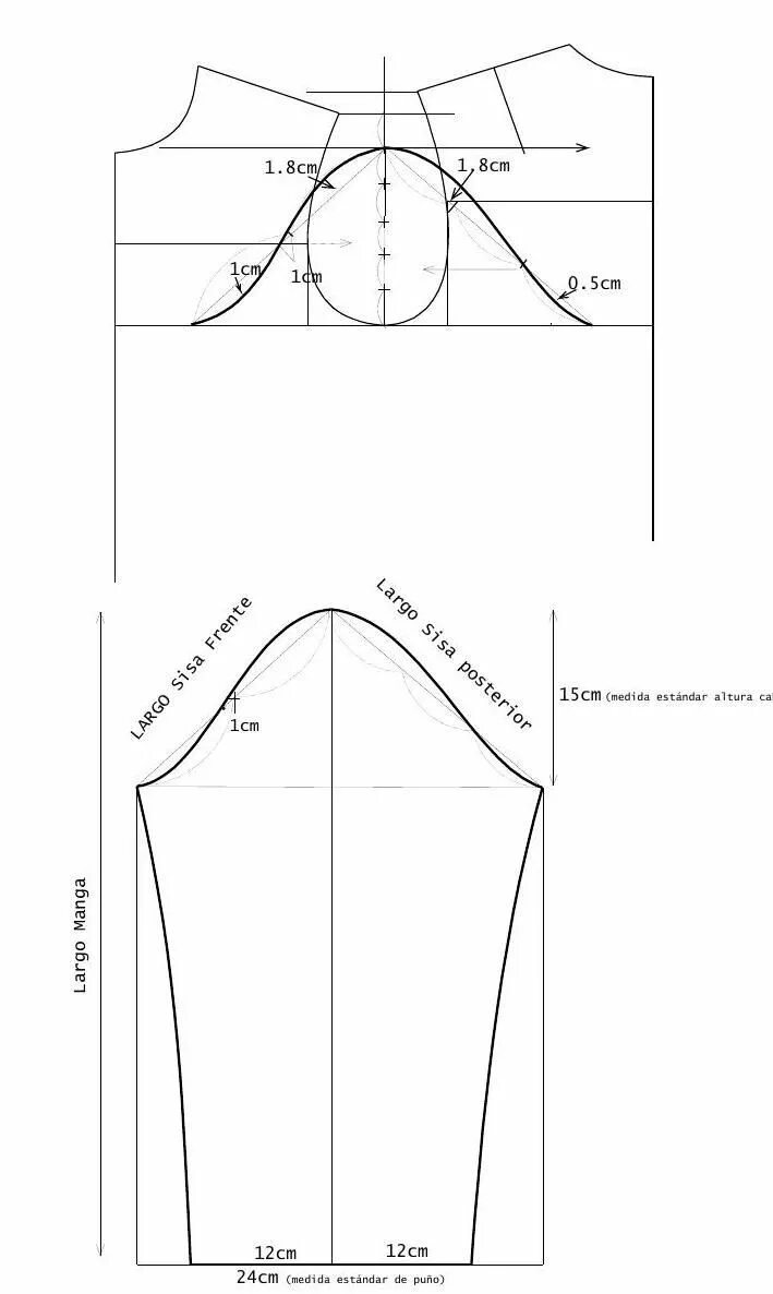 Пройма рукава выкройка для платья Manual de patronaje by Nerea Esteban Модное шитьё, Выкройки, Швейные идеи