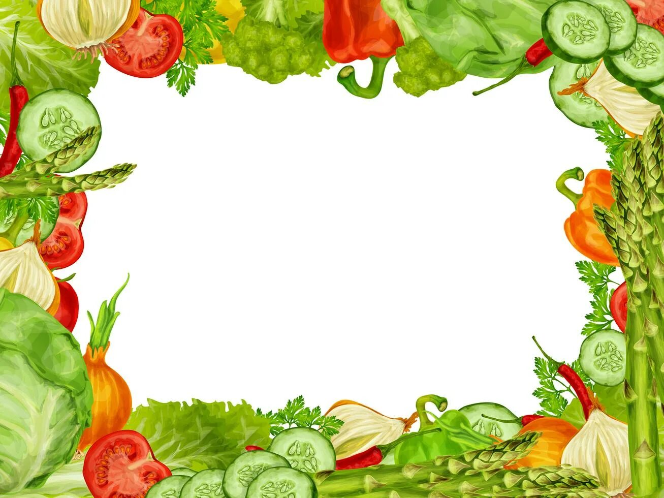 Прозрачная рамка для фото овощи Vegetables set frame 453310 Vector Art at Vecteezy