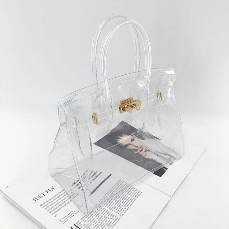 Прозрачная сумочка PVC Top Handle Clear Satchel Bag Clear Beach Handbags Clear handbags, Satchel ba