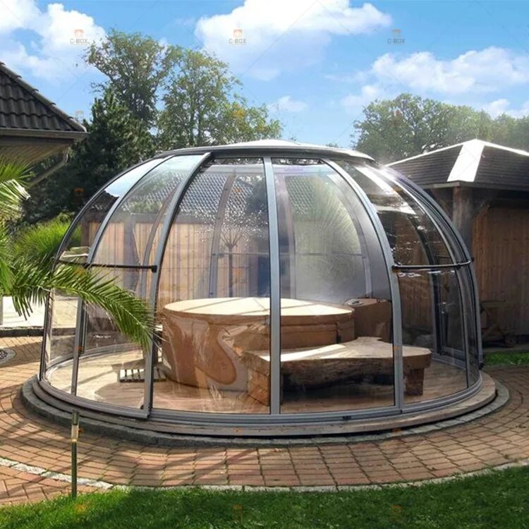 Прозрачные беседки фото Transportable modern dome shape prefab house south africa prefab dome house Alib