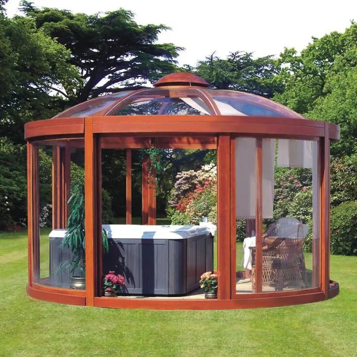 Прозрачные беседки фото The Scandinavian Backyard Gazebo - Hammacher Schlemmer Backyard gazebo, Backyard