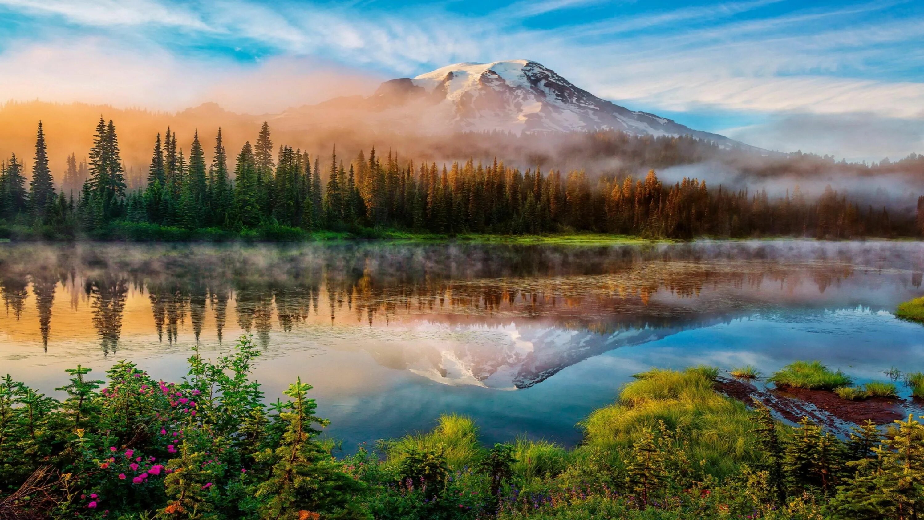 Прозрачные фото природы #spring #mountain #lake #reflection #trees #nature #sky #wilderness #water #bank