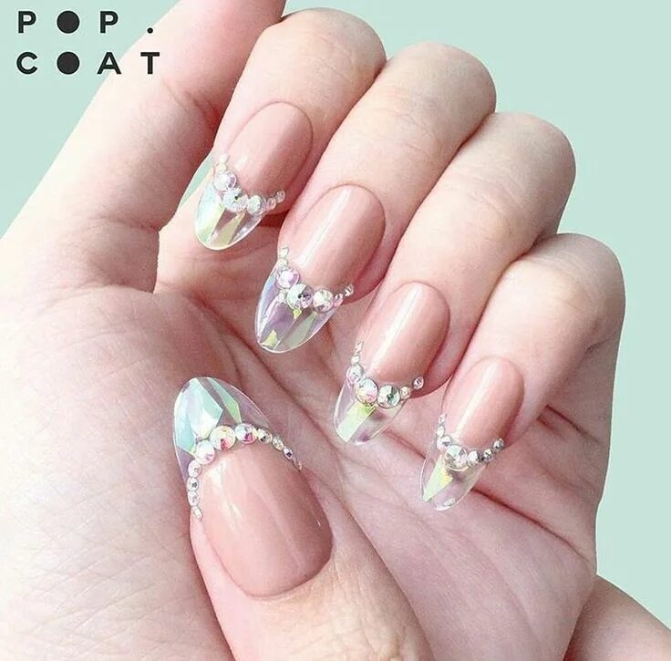 Прозрачные ногти дизайн 2024 Pin by Mimi on nails Trendy nail design, Bridal nails designs, Opal nails