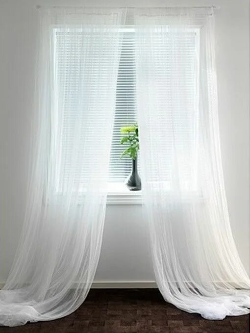 Прозрачные шторы в интерьере IKEA 901.119.80 Lill Sheer 2 Panels 98 X 110 in Curtain - White for sale online 