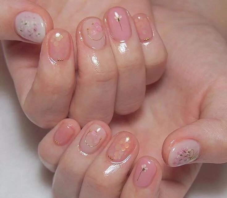 Прозрачный маникюр на короткие Cute Nails Inspiration เ ก บ เ ป น ไ อ เ ด ย ส ำ ห ร บ เ พ ม ส ส น ใ ห เ