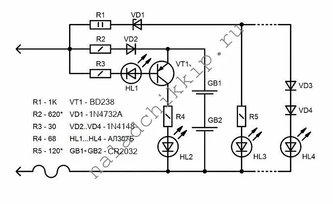 Прозвонка схемы своими руками Светодиодный пробник 12В - 24В на 1 транзисторе - Lada 2120 Надежда, 1,8 л, 2003