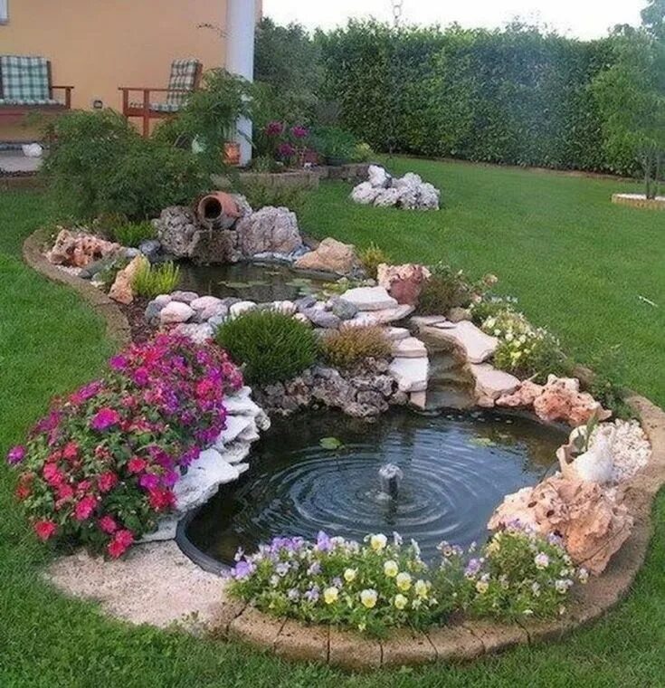 Пруд на даче фото идеи AWESOME FRONT YARD AND BACKYARD LANDSCAPING DESIGN IDEAS - FRUGAL LIVING Backyar