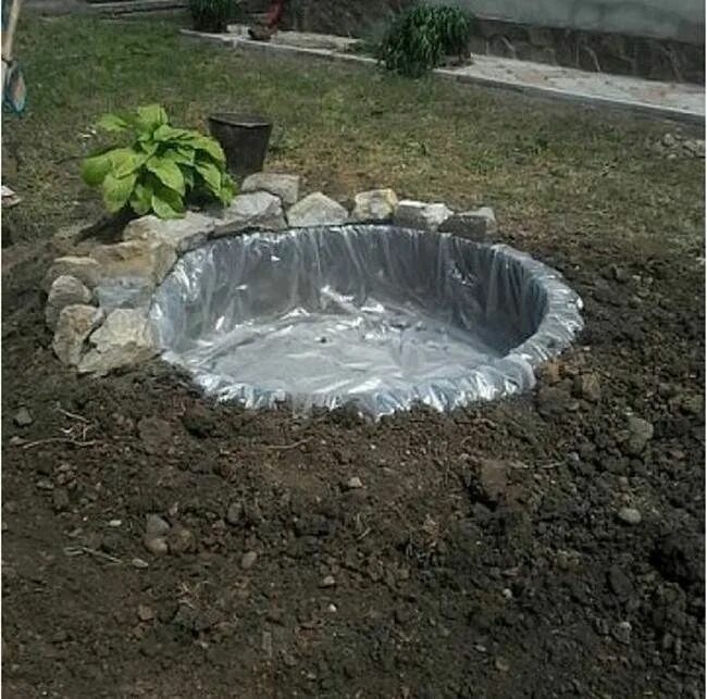 Пруд на даче своими руками пошагово DIY- Decorative pond from old tractor Tire Garden pond design, Tire pond, Ponds 