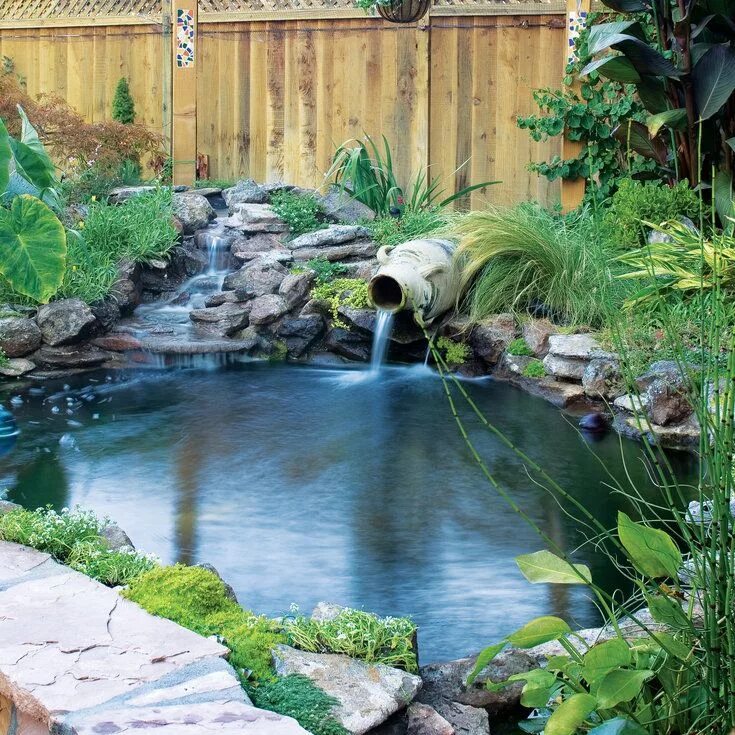 Пруд с водопадом своими руками на даче 49 Landscaping Ideas with Stone Pond landscaping, Ponds backyard, Waterfall land