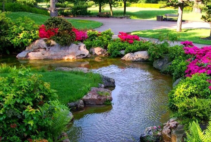 Пруд в ландшафтном дизайне Low-Water Zen Garden: Design Considerations #gardening #garden Ponds backyard, B