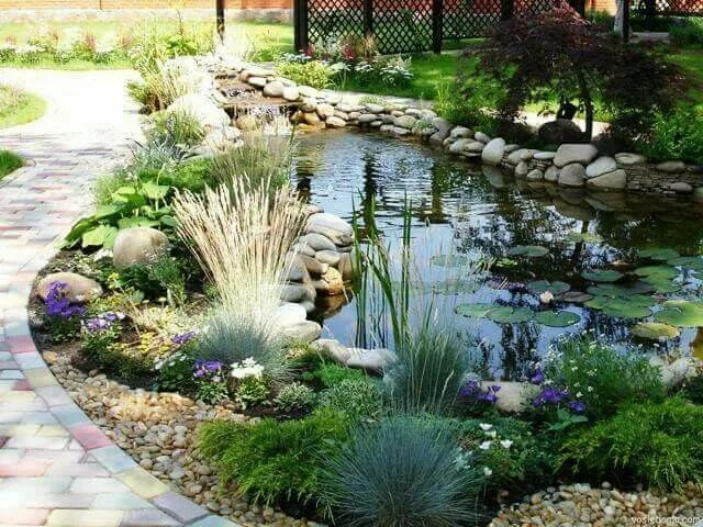 Пруд в ландшафтном дизайне Pin on ogród in 2024 Garden pond design, Pond landscaping, Pond design