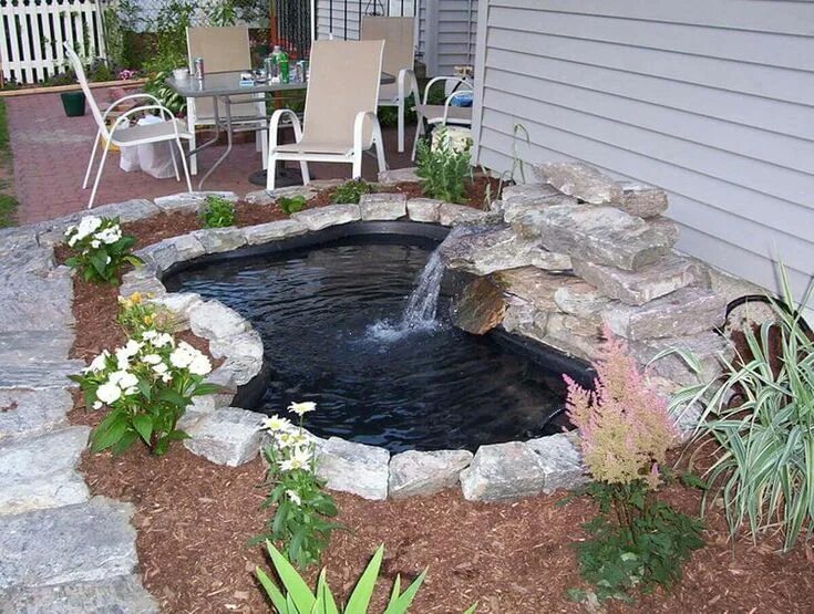 Прудики на даче своими руками фото оформление 100+ Cool DIY Backyard Pond Design Ideas For Your Garden Bassin de jardin, Aména