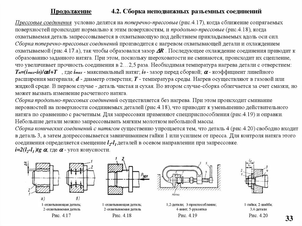 Пружинные соединения порядок сборки и контроля Картинки СОЕДИНЕНИЕ ДЕТАЛЕЙ В НАТЯГ