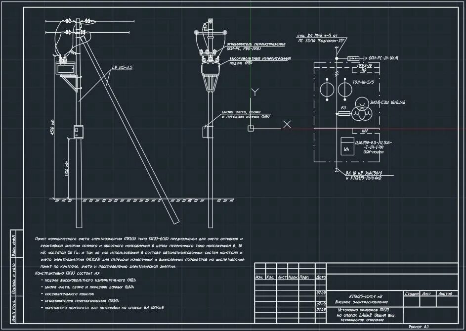 Првт 10 схема установки на опоре ПКУ 10 кв на опоре