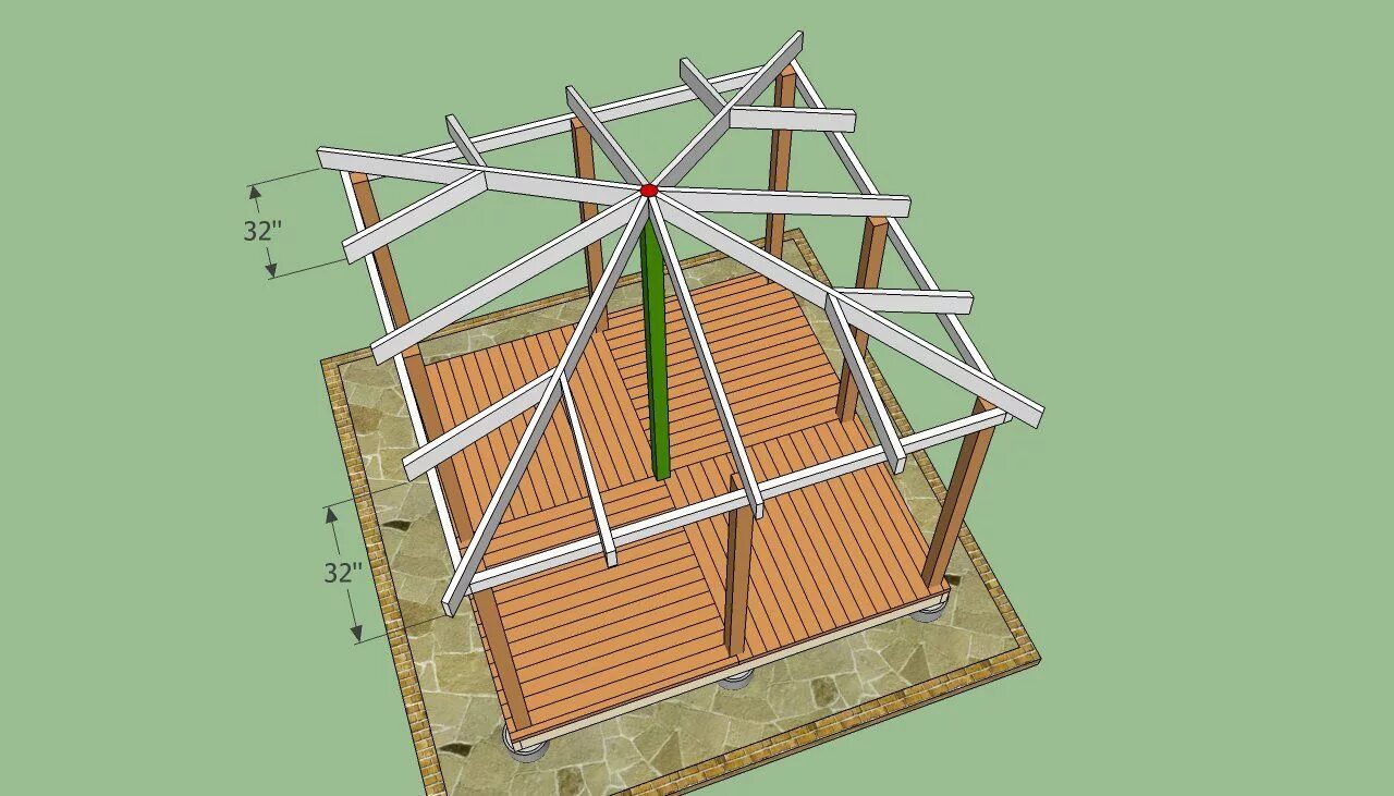 Прямая крыша беседки своими руками Diy gazebo plans HowToSpecialist - How to Build, Step by Step DIY Plans Gazebo r