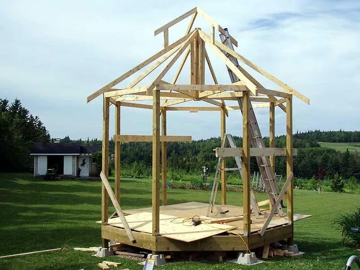 Прямая крыша беседки своими руками Gazebo Roofs The Witch's Island: Gazebo Roof Update Gazebo roof, Wooden gazebo, 