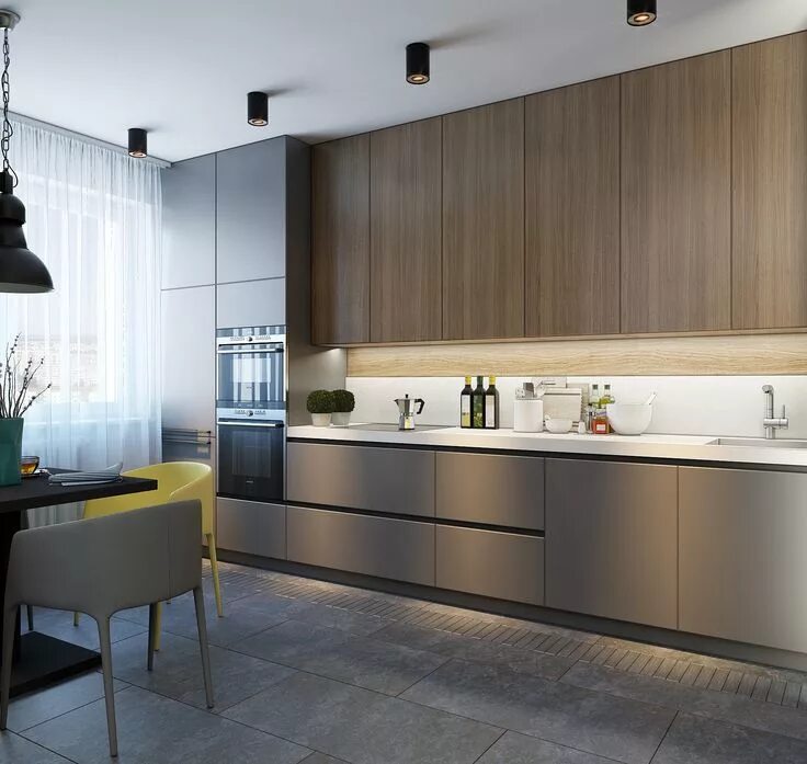 Прямая кухня дизайн интерьер Pin on YELLOW Insight-Studio Interior design kitchen, Kitchen decor, Kitchen roo